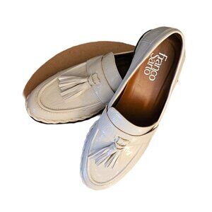 Franco Sarto slip-on tassel loafer shoes white. U.S size 7.5